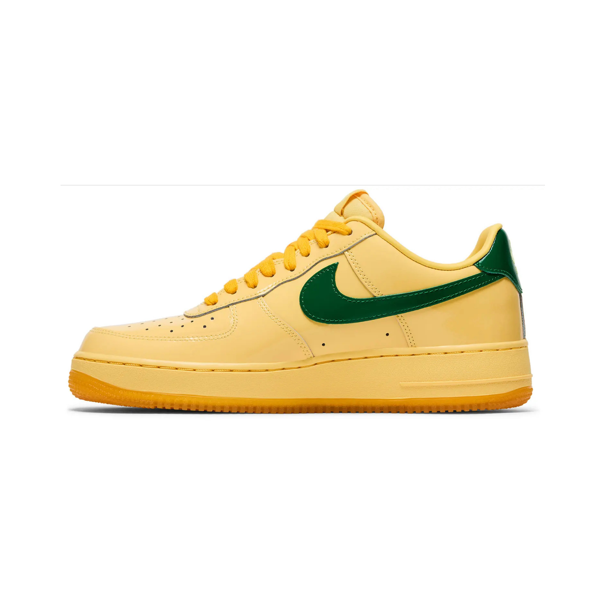 NIKE AIR FORCE 1 LOW 'PATENT LEATHER TOPAZ GOLD PINE GREEN'