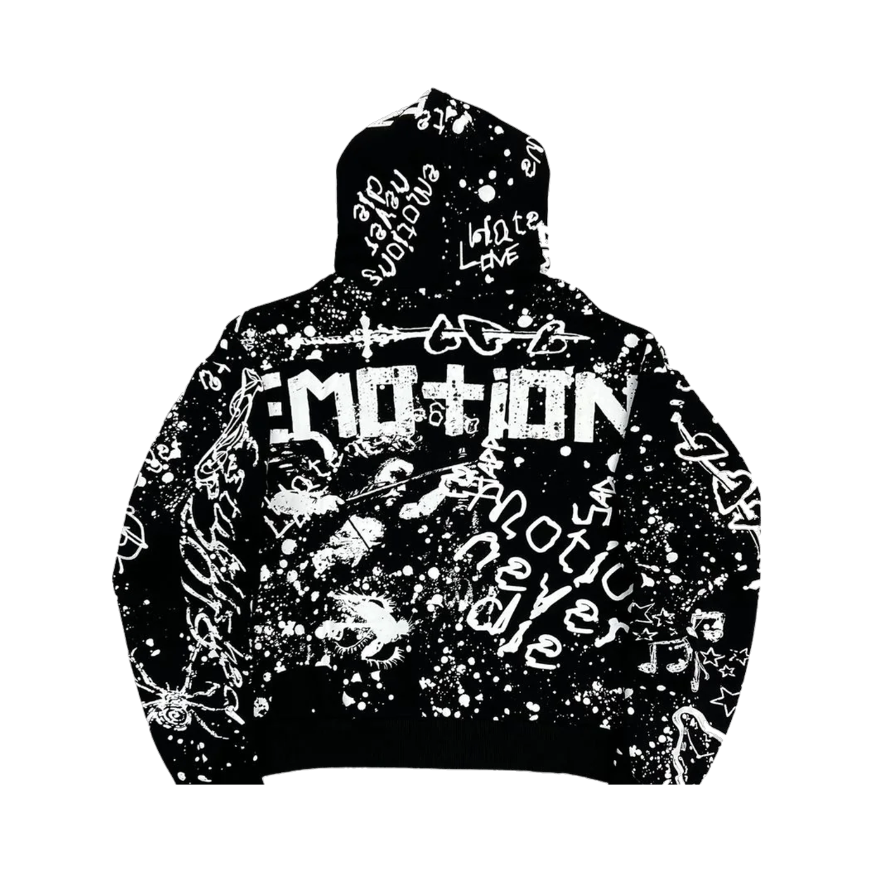 MIXED EMOTIONS HOODIE 'GRAFFITI BLACK'