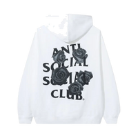 ANTI SOCIAL HOODIE 'BAT EMOJI WHITE'