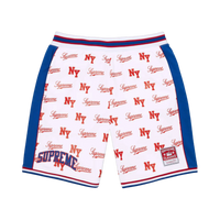 SUPREME SHORT 'MITCHELL & NESS MONOGRAM BASKETBALL WHITE'