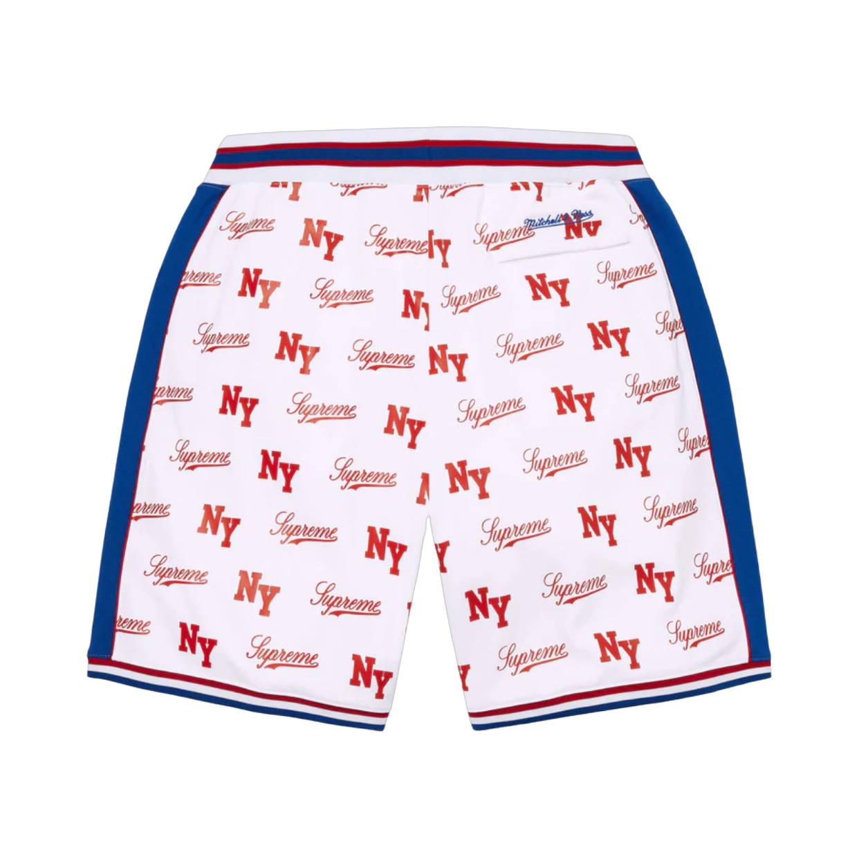 SUPREME SHORT 'MITCHELL & NESS MONOGRAM BASKETBALL WHITE'