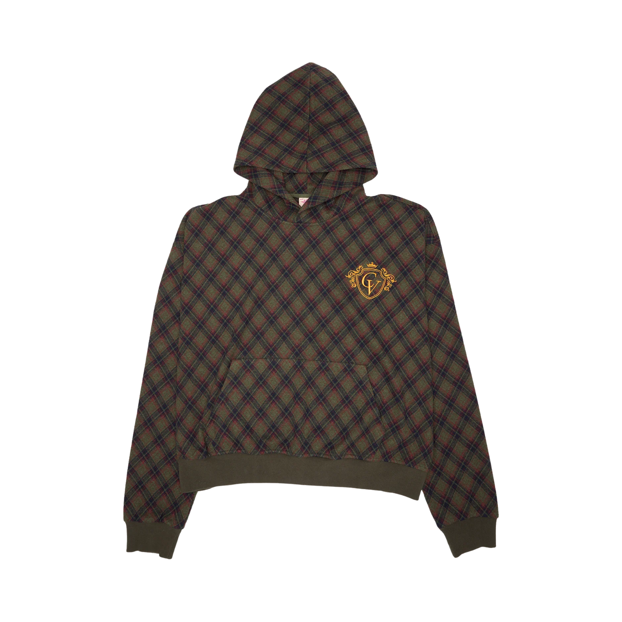 AZVA HOODIE 'CACTUS PLAID'