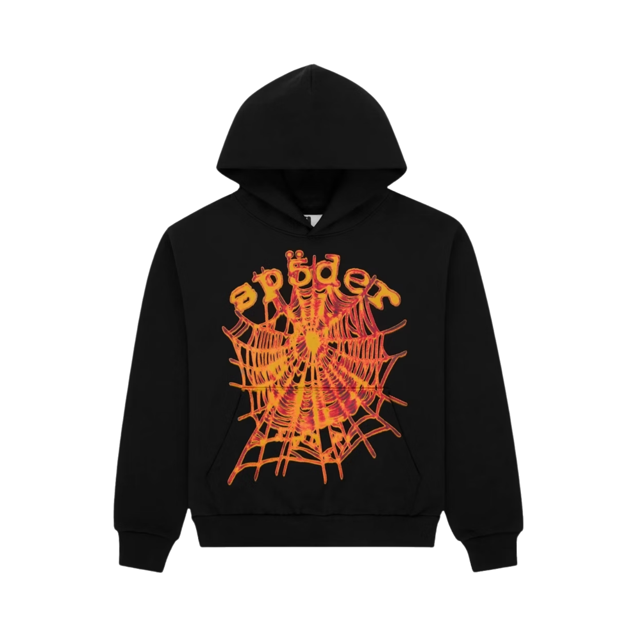 SPIDER HOODIE 'OG WEB V2 BLACK ORANGE'