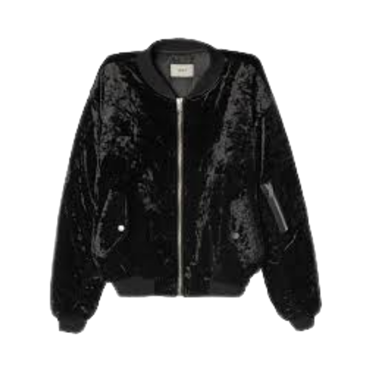 VAGUE STUDIOS BOMBER JACKET 'CRUSHED VELVET BLACK'