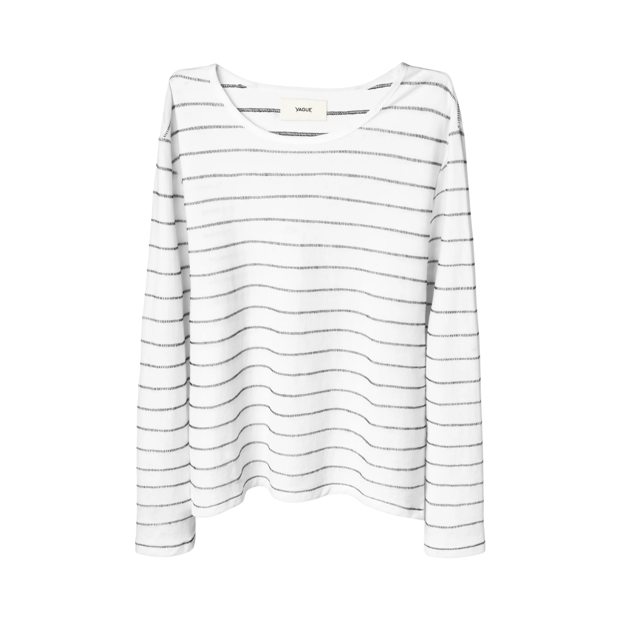 VAGUE STUDIOS LONGSLEEVE 'SINGLE STITCH STRIPED WHITE'