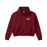 AZVA ZIP HOODIE 'CRYSTAL CACTUS RED'
