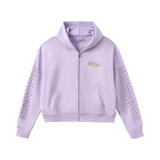 AZVA ZIP HOODIE 'CRYSTAL CACTUS LAVENDER'