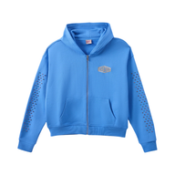AZVA ZIP HOODIE 'CRYSTAL CACTUS BLUE'