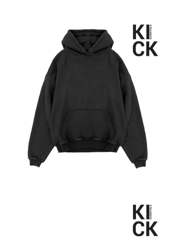 KICK ESSENTIALS HOODIE 'BLANK BLACK'