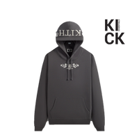 KITH HOODIE 'FLORAL LACE NESLON CARBON'