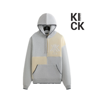 KITH HOODIE 'PANNELLED NESLON HEATHER GREY'