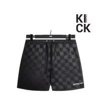 KITH SHORTS 'CHECKERED SATIN BLACK'