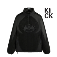 KITH SWEATSHIRT 'BATMAN SHERPA QUARTER ZIP BLACK'