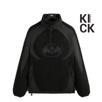 KITH SWEATSHIRT 'BATMAN SHERPA QUARTER ZIP BLACK'