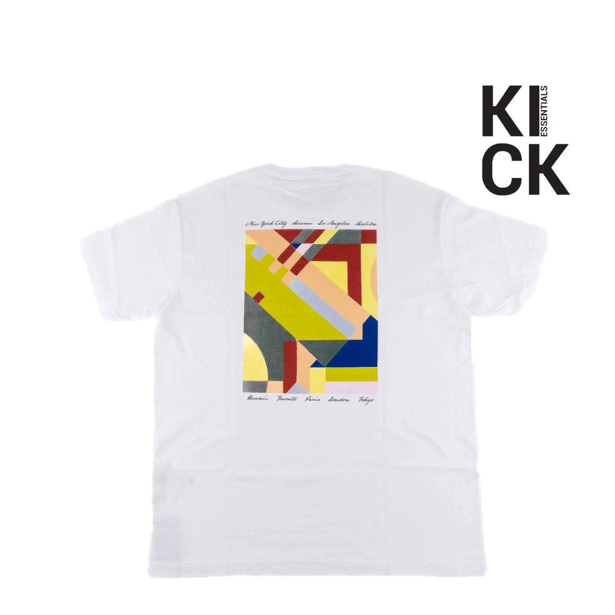 KITH TEE 'CITIES MULTICOLOR LOGO WHITE'