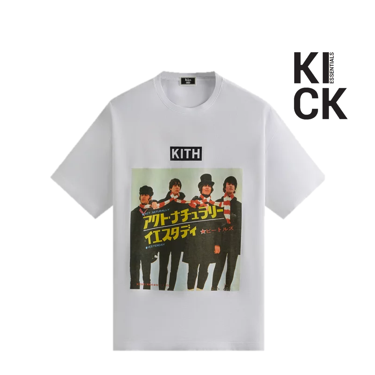 KITH TEE 'THE BEATLES JAPAN SCARVES WHITE'