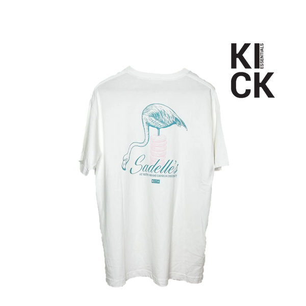 KITH TEE 'SADELLES MIAMI FLAMINGO WHITE'