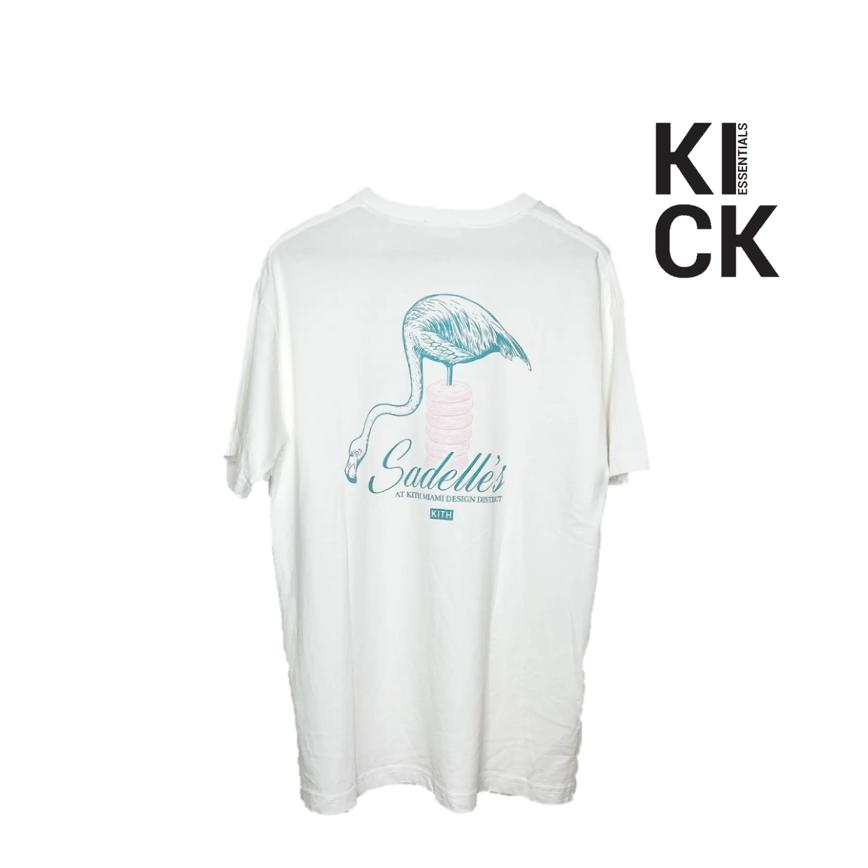 KITH TEE 'SADELLES MIAMI FLAMINGO WHITE'