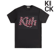 KITH TEE 'CANDY CANE LOGO BLACK'