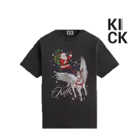 KITH TEE 'KITHMAS SANTA CLAUS PEGASUS BLACK'