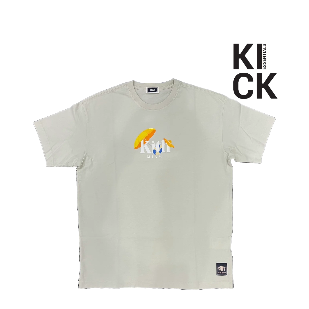 KITH TEE 'MIAMI SERIF CHALK'