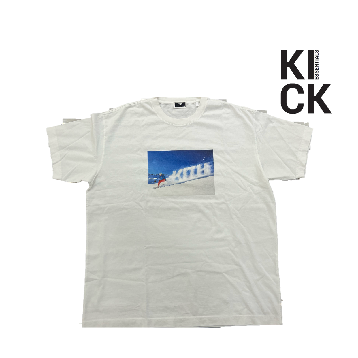 KITH TEE 'SNOWING WHITE LOGO'