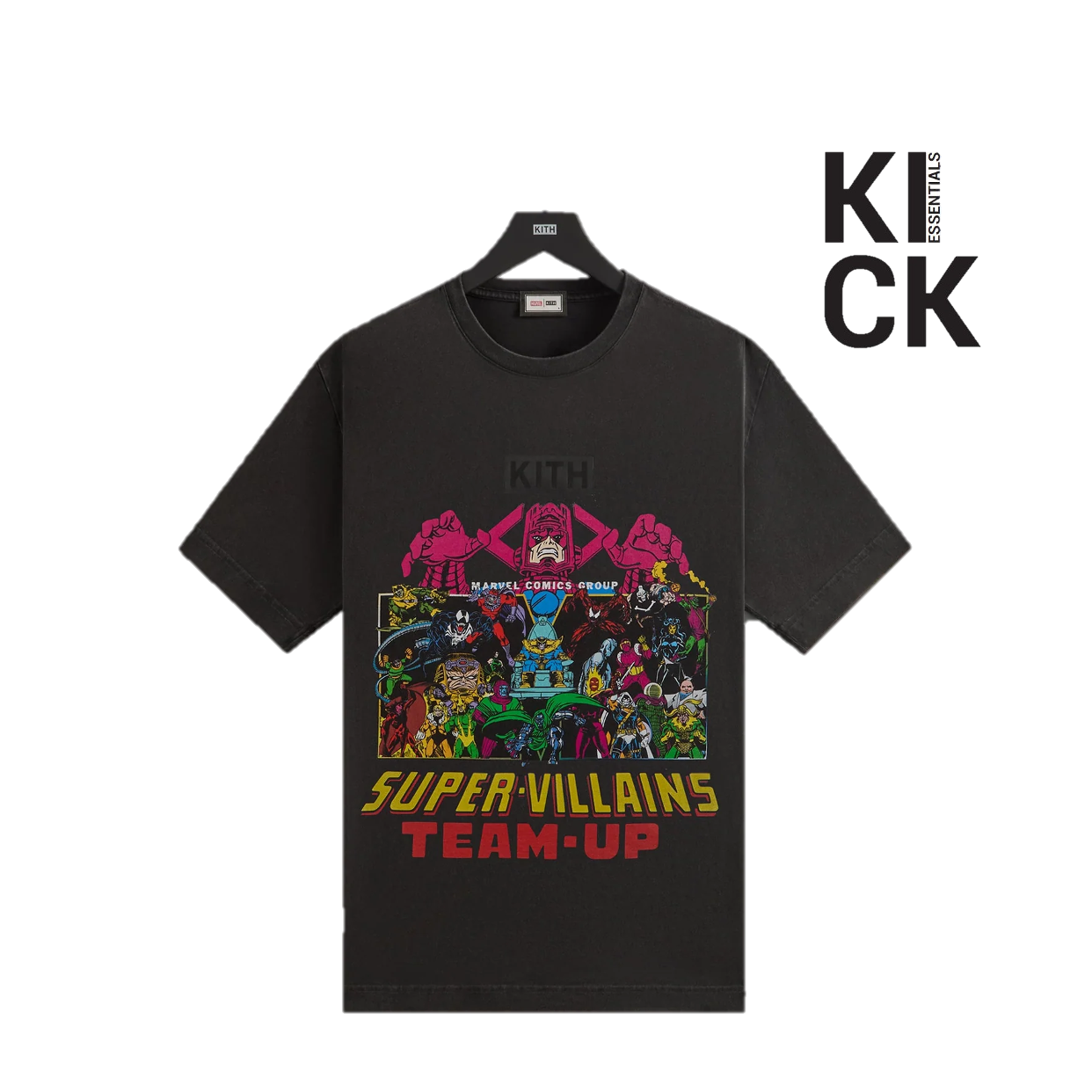 KITH TEE 'MARVEL TEAM UP VINTAGE BLACK'