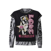 LOST INTRICACY TEE 'DOUBLE FANTASY 2IN1 BLACK'