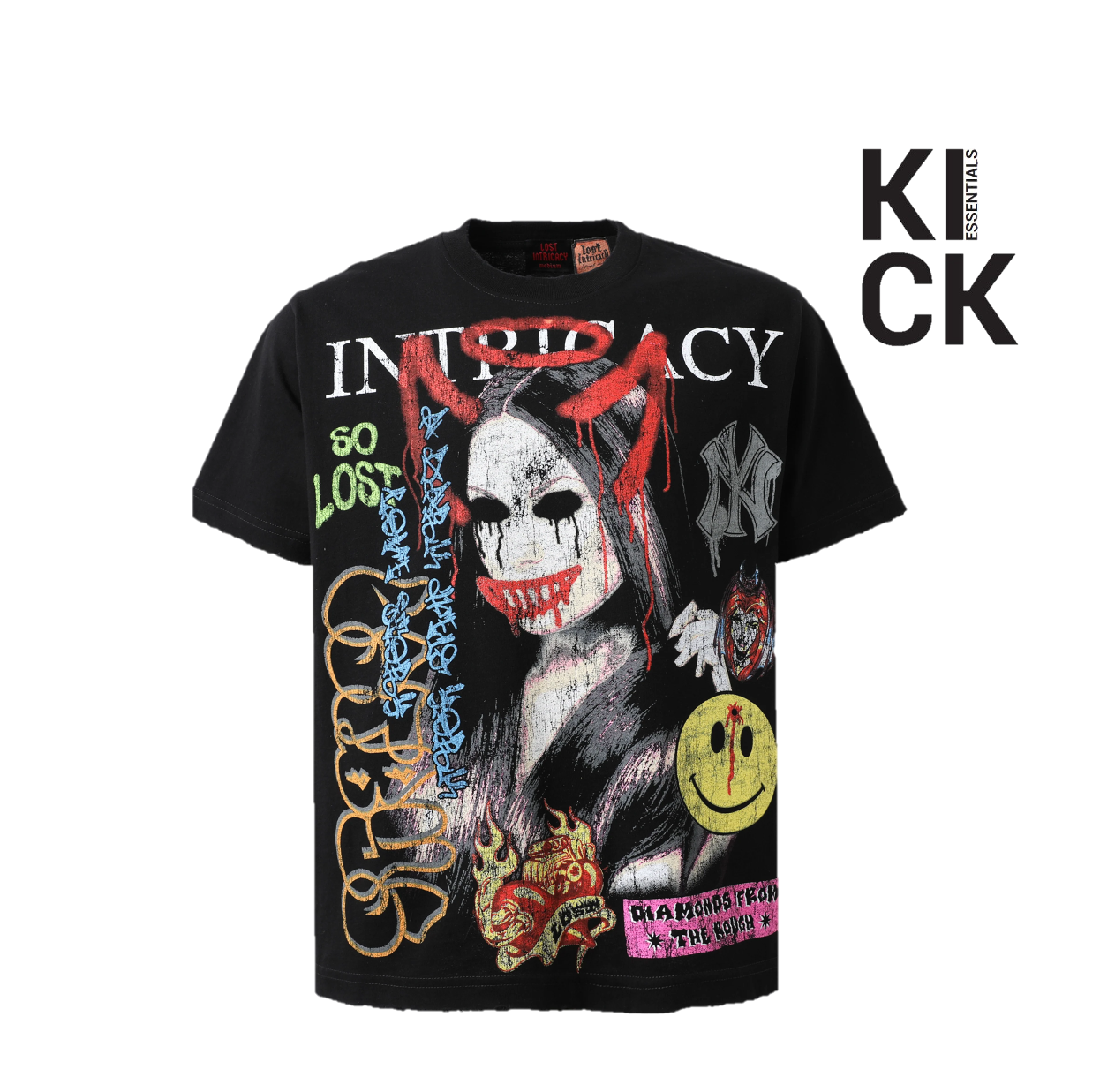 LOST INTRICACY TEE 'FRONT PAGE BLACK'