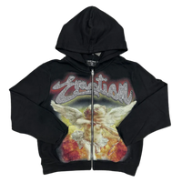 MIXED EMOTIONS HOODIE 'BLACK RHINESTONE'