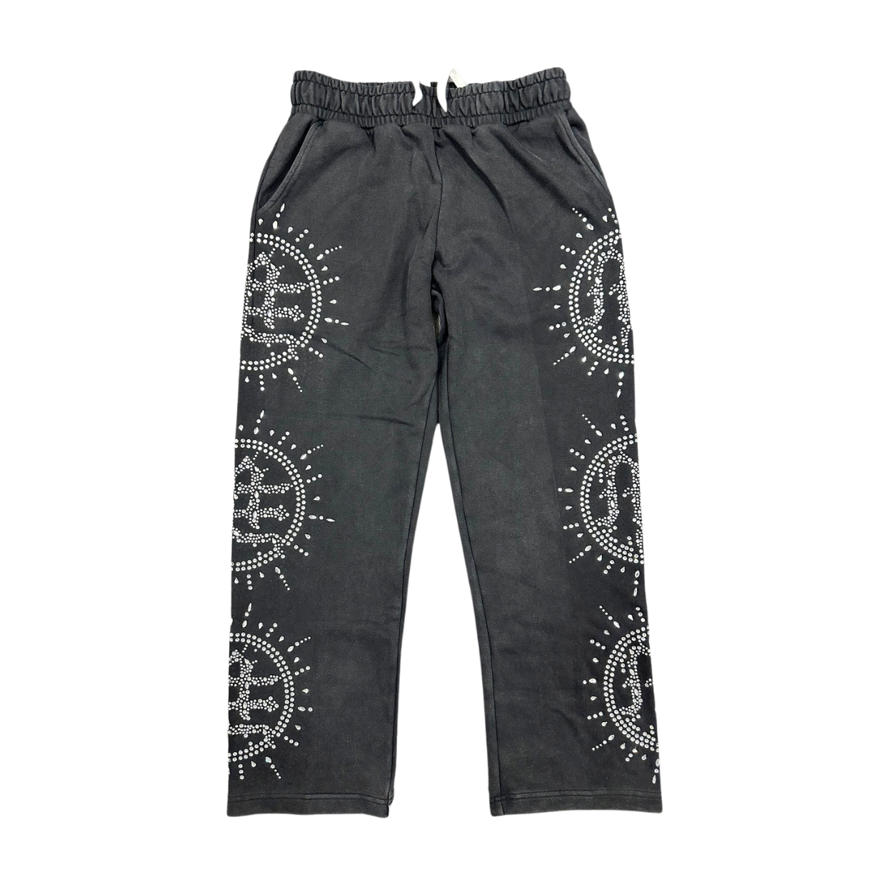 MIXED EMOTIONS PANT 'ECIPLSE GREY ACID RHINESTONE'