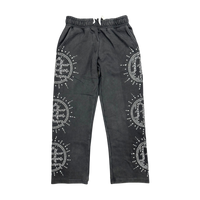 MIXED EMOTIONS PANT 'ECIPLSE GREY ACID RHINESTONE'