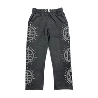 MIXED EMOTIONS PANT 'ECIPLSE GREY ACID RHINESTONE'
