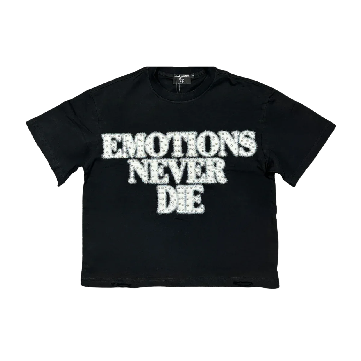 MIXED EMOTIONS TEE 'END RHINESTONE BLACK'