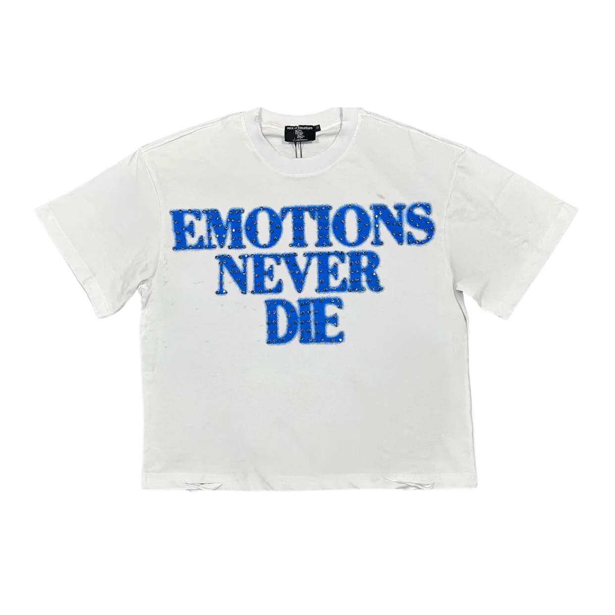 MIXED EMOTIONS TEE 'END RHINESTONE BLUE'