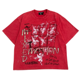 MIXED EMOTIONS TEE 'CRIMSON RED'
