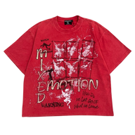 MIXED EMOTIONS TEE 'CRIMSON RED'