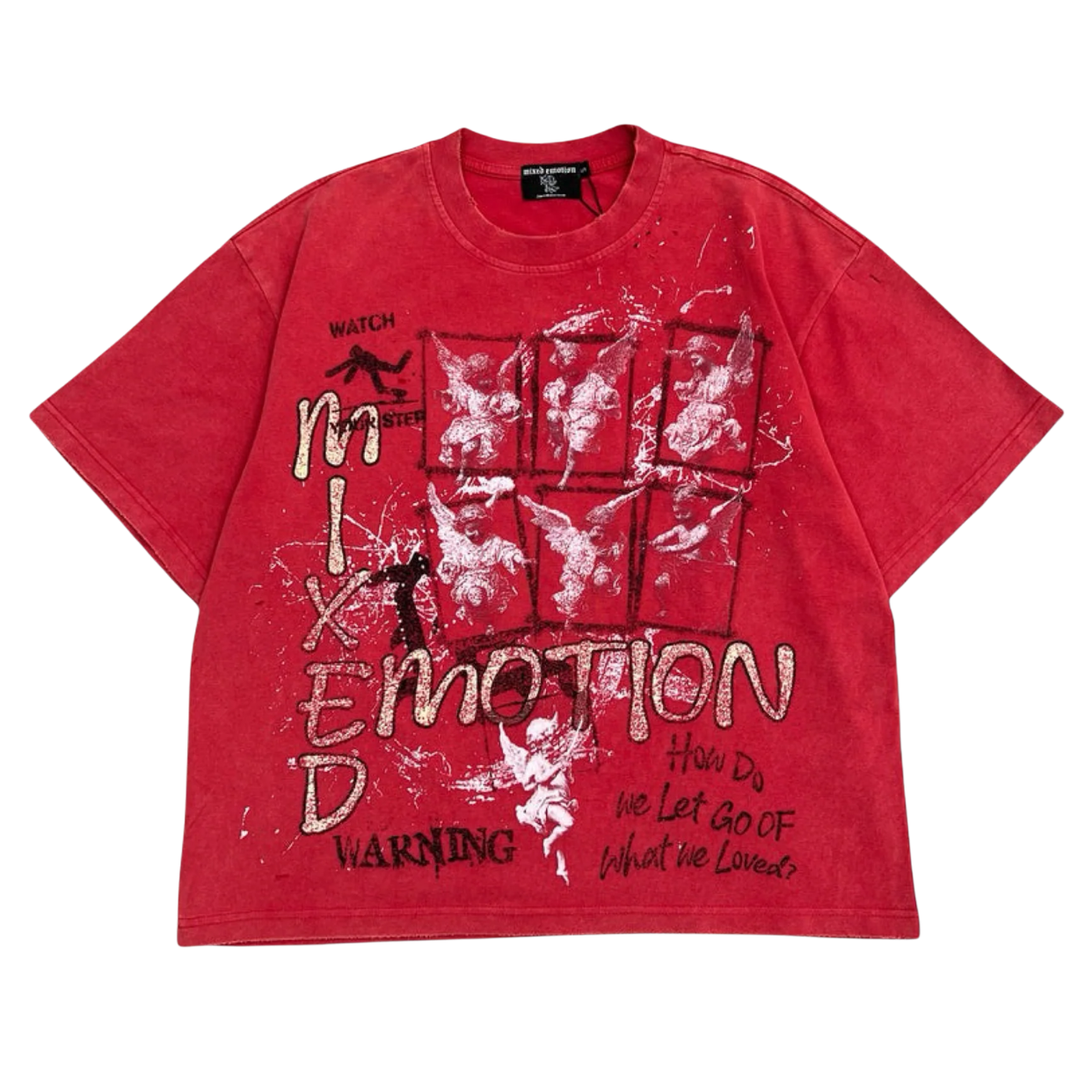 MIXED EMOTIONS TEE 'CRIMSON RED'