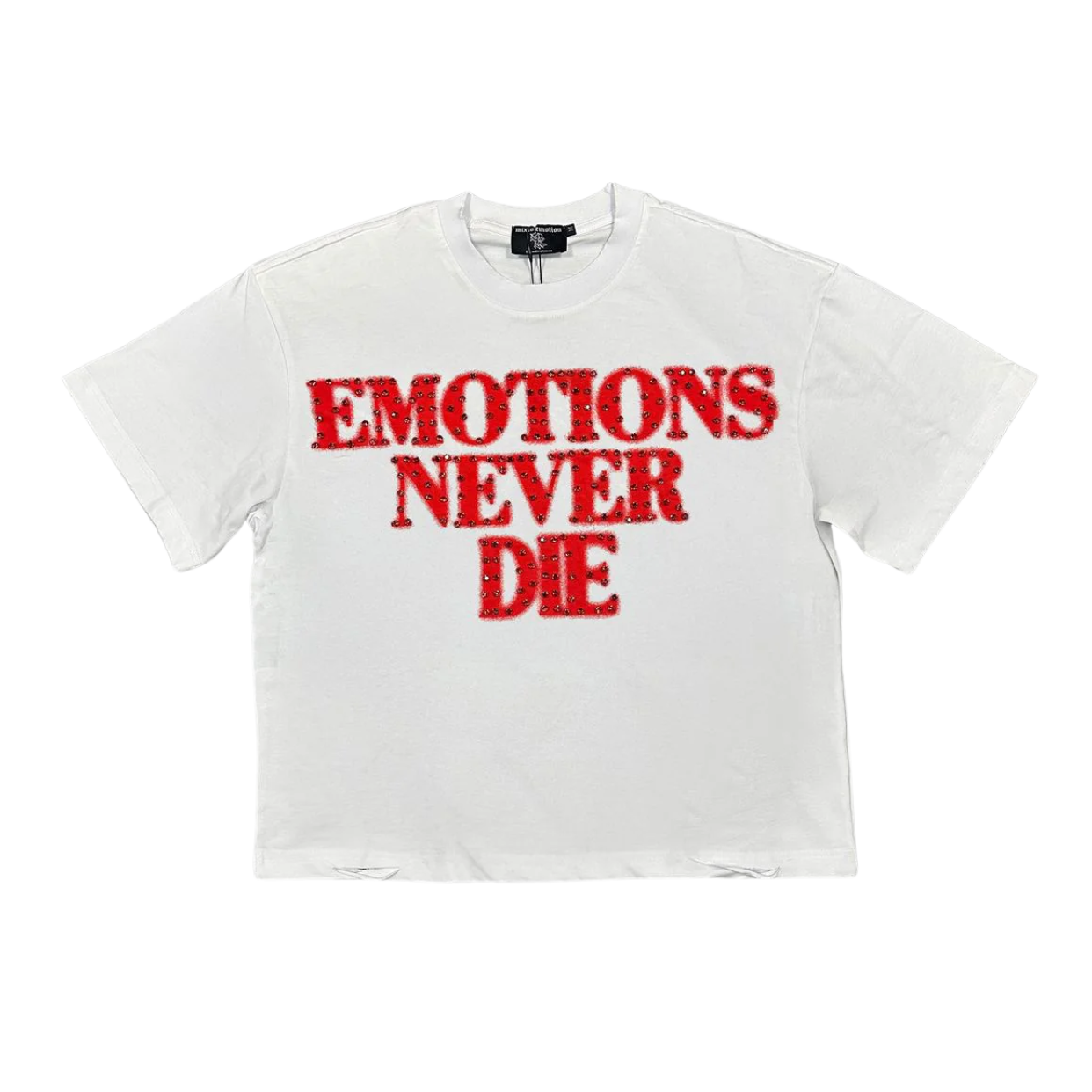 MIXED EMOTIONS TEE 'END RHINESTONE RED'