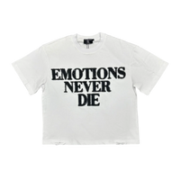 MIXED EMOTIONS TEE 'END RHINESTONE WHITE'