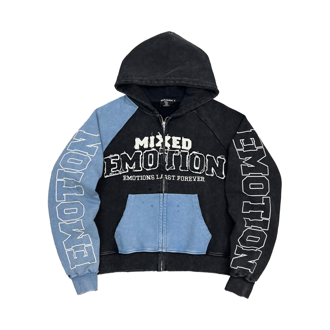 MIXED EMOTIONS HOODIE 'SPLIT DECISION BLUE'