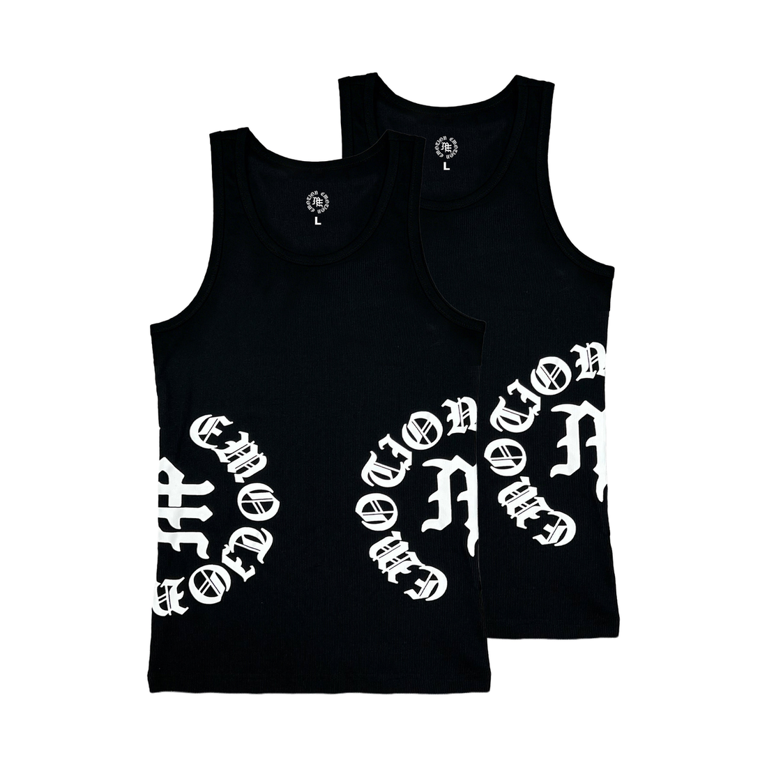 MIXED EMOTIONS TANK '2 PACK BLACK SCRIPT'