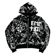 MIXED EMOTIONS HOODIE 'GRAFFITI BLACK'