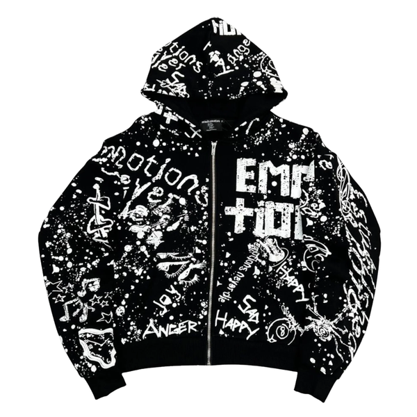 MIXED EMOTIONS HOODIE 'GRAFFITI BLACK'