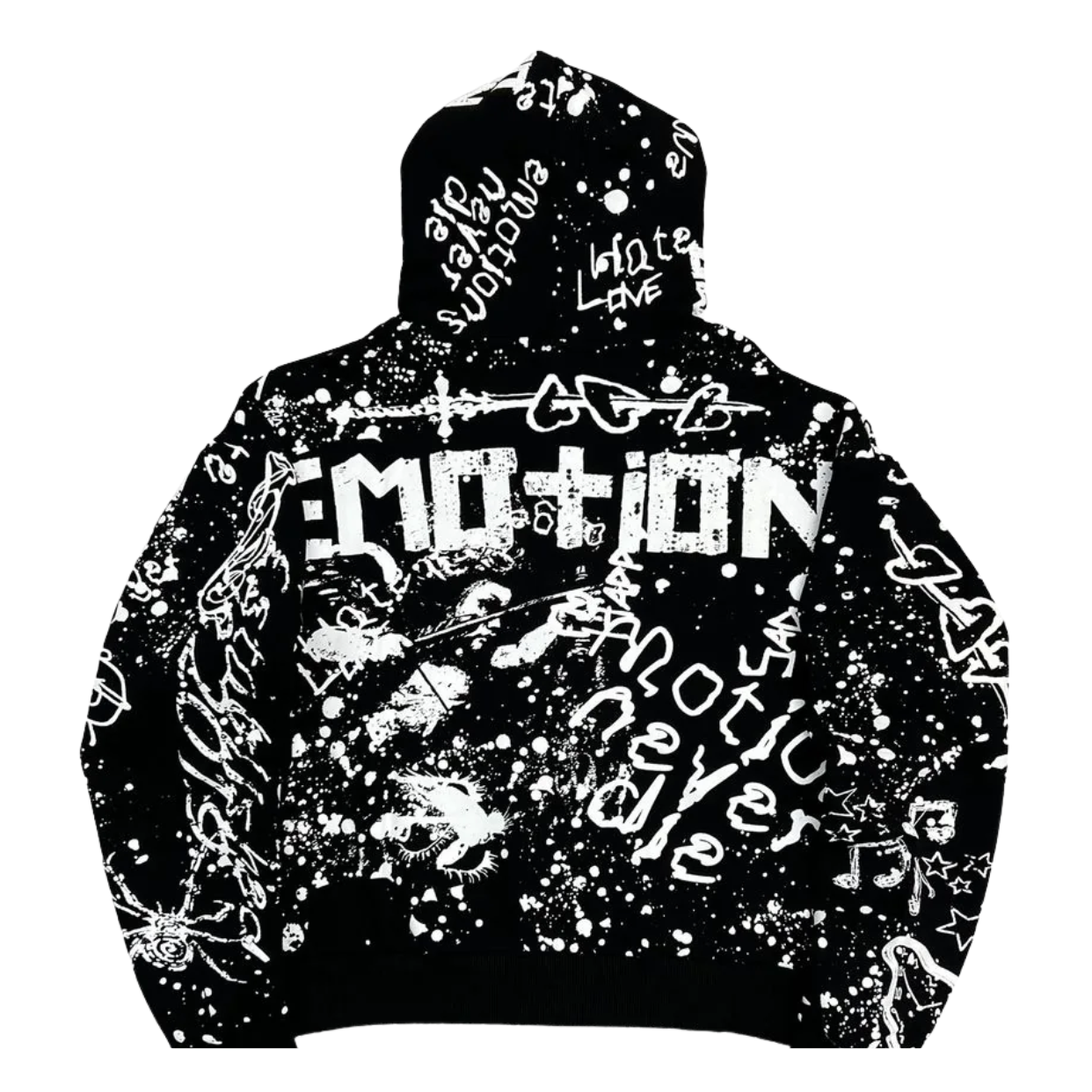MIXED EMOTIONS HOODIE 'GRAFFITI BLACK'