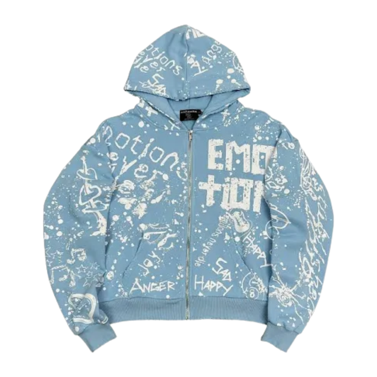 MIXED EMOTIONS HOODIE 'GRAFFITI BLUE'