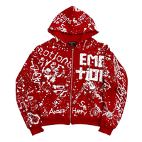 MIXED EMOTIONS HOODIE 'GRAFFITI RED'