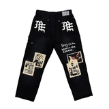 MIXED EMOTIONS PANT 'NEWSPAPER CARPENTER BLACK'