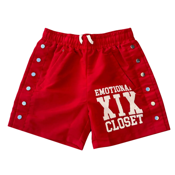 MIXED EMOTIONS SHORT 'BACKYARD NYLON RED'