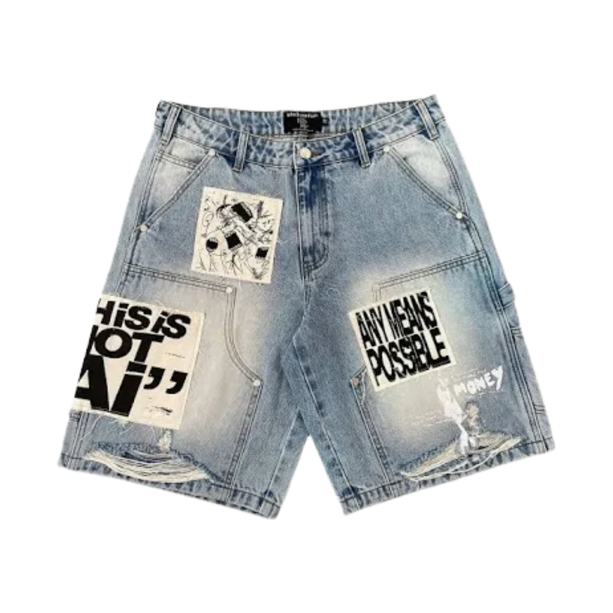 MIXED EMOTIONS SHORT 'DENIM AI BLUE'